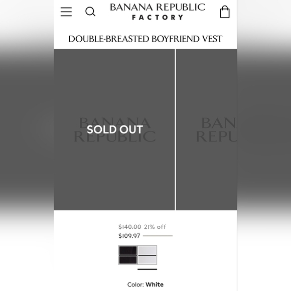 Banana Republic Factory Double Breasted Vest - Picture 9 of 9